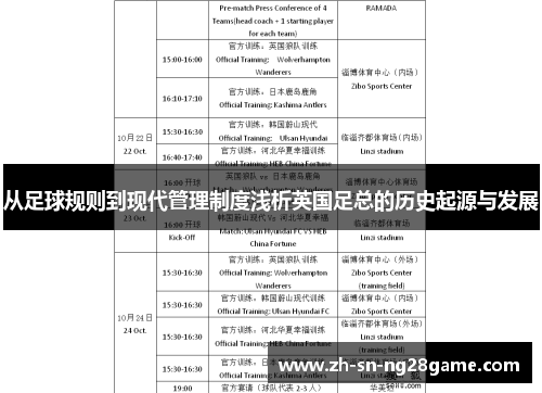 从足球规则到现代管理制度浅析英国足总的历史起源与发展