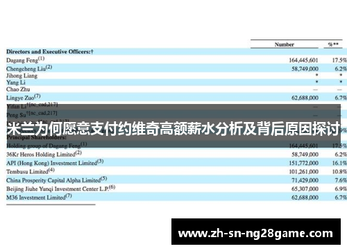 米兰为何愿意支付约维奇高额薪水分析及背后原因探讨 米兰为何愿意支付约维奇高额薪水分析及背后原因探讨